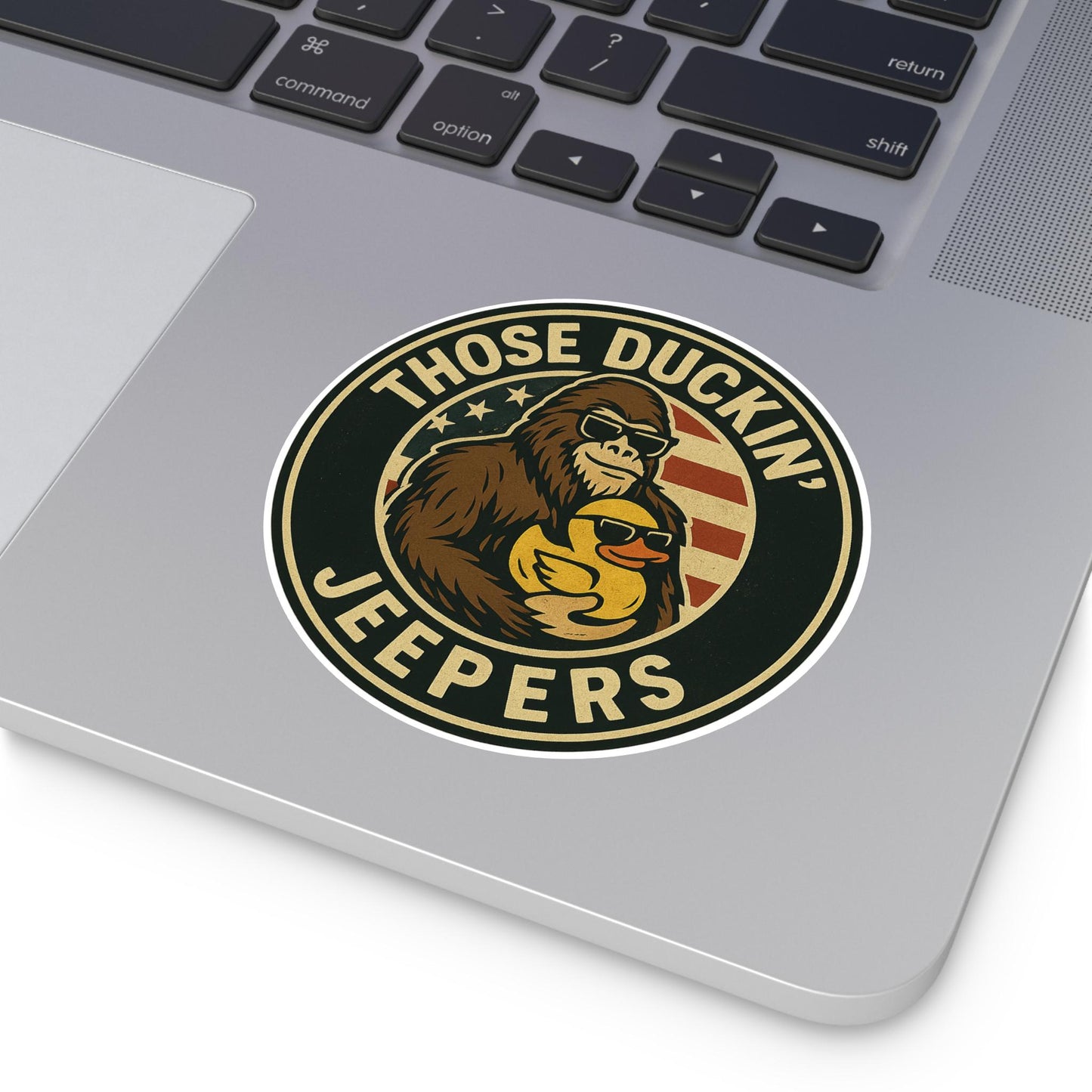 Those Duckin Jeepers Funny Sasquatch & Duck Vinyl Stickers,4x4,, trail rate…