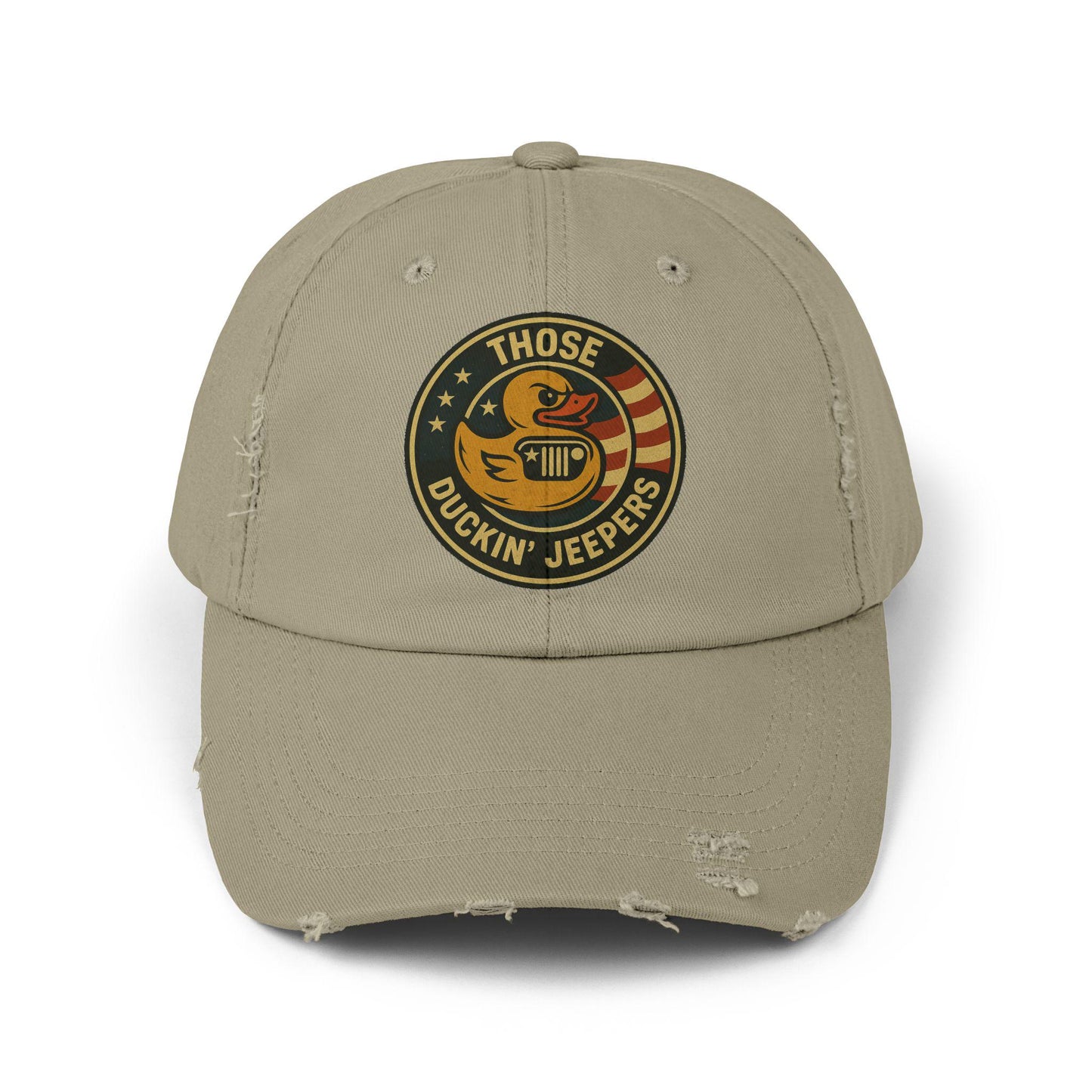 Distressed Cap with 'those duckin jeepers' Quote, Unisex Hat, Jeep Lovers G…