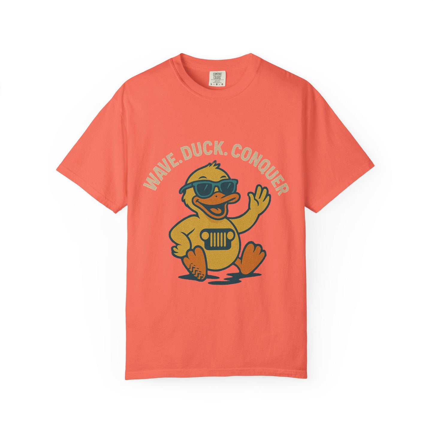 Wave. Duck. Conquer. | Unisex Graphic Tee – Casual Summer Shirt with Beach Vibes | Fun Gift for Jeep Lovers & Friends