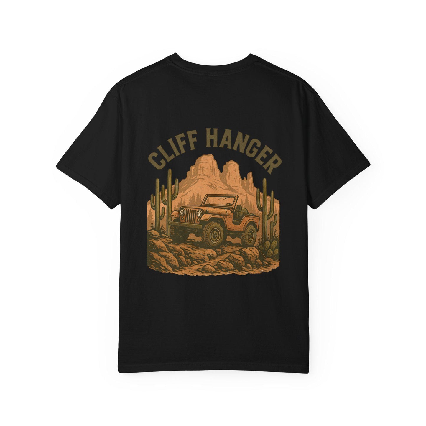 Cliff Hanger Trail T-Shirt – No Roads, No Rules Adventure Tee
