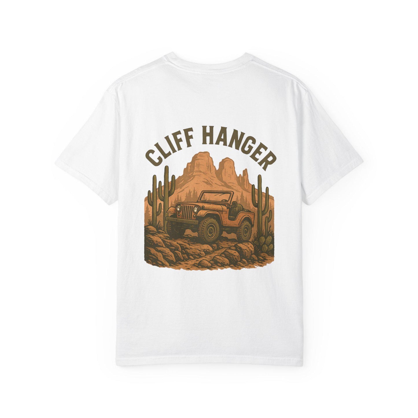 Cliff Hanger Trail T-Shirt – No Roads, No Rules Adventure Tee