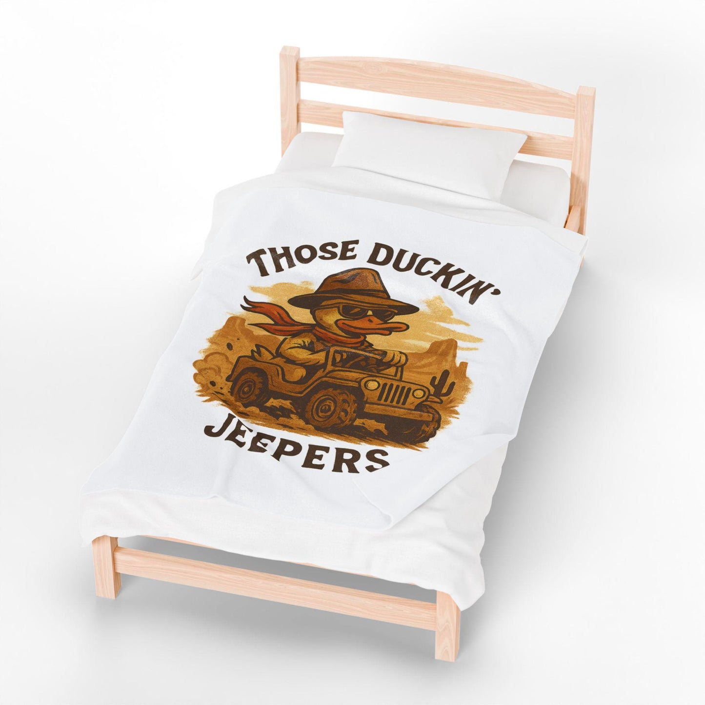 Those Duckin' Jeepers Plush Blanket - Cozy Throw for Outdoor Adventurers, G…