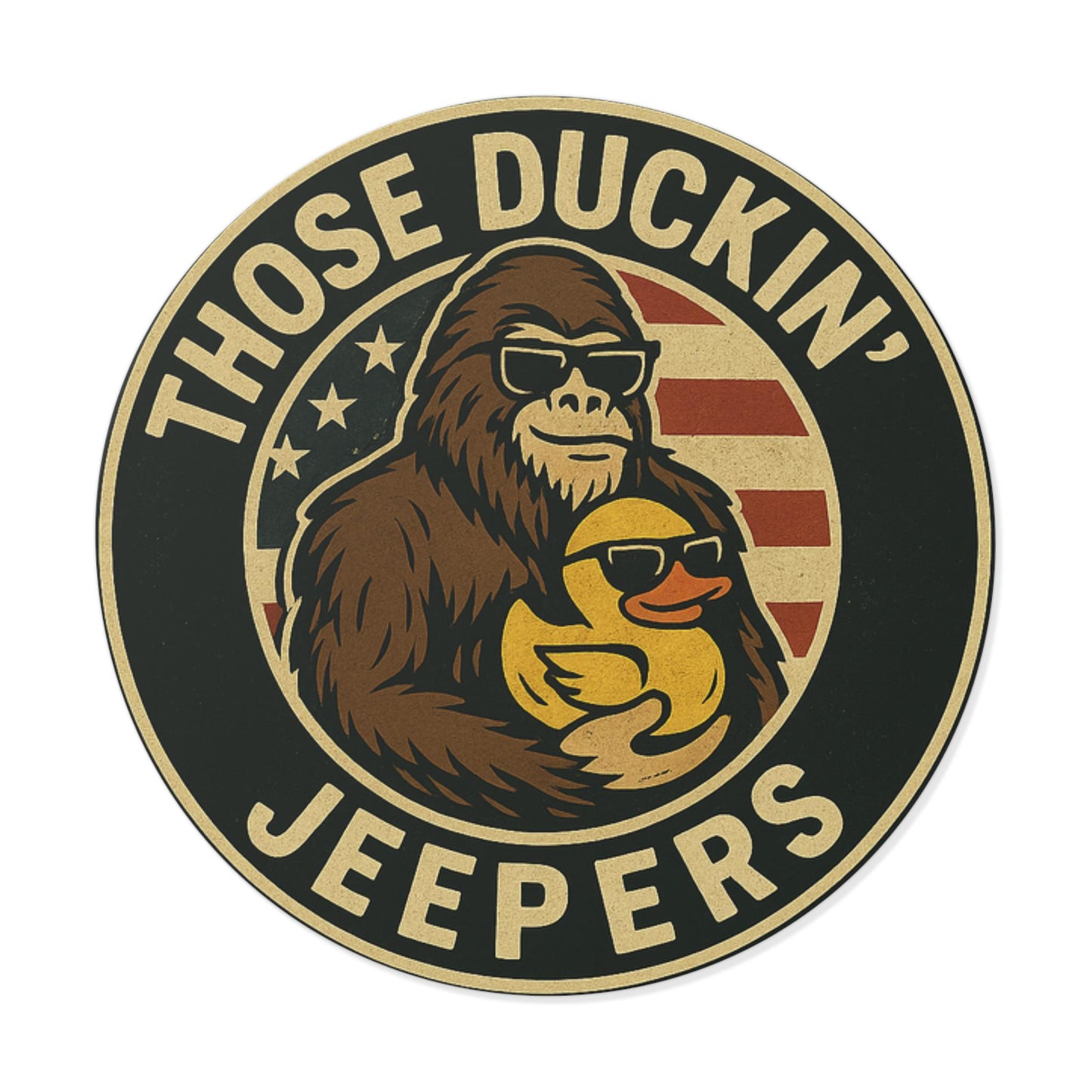 Those Duckin Jeepers Funny Sasquatch & Duck Vinyl Stickers,4x4,, trail rate…