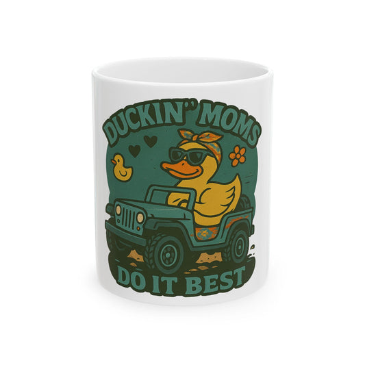 Funny Duckin Jeepers Ceramic Mug, Mothers Day Gift, 11oz 15oz Cup, Jeep Lov…