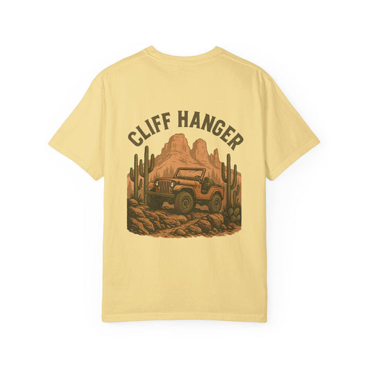 Cliff Hanger Trail T-Shirt – No Roads, No Rules Adventure Tee