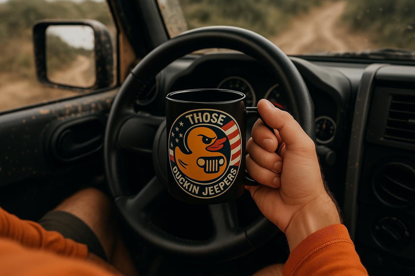 Those Duckin Jeepers Black Coffee Cup | Fun Party Mug, Jeep Enthusiast Gift…