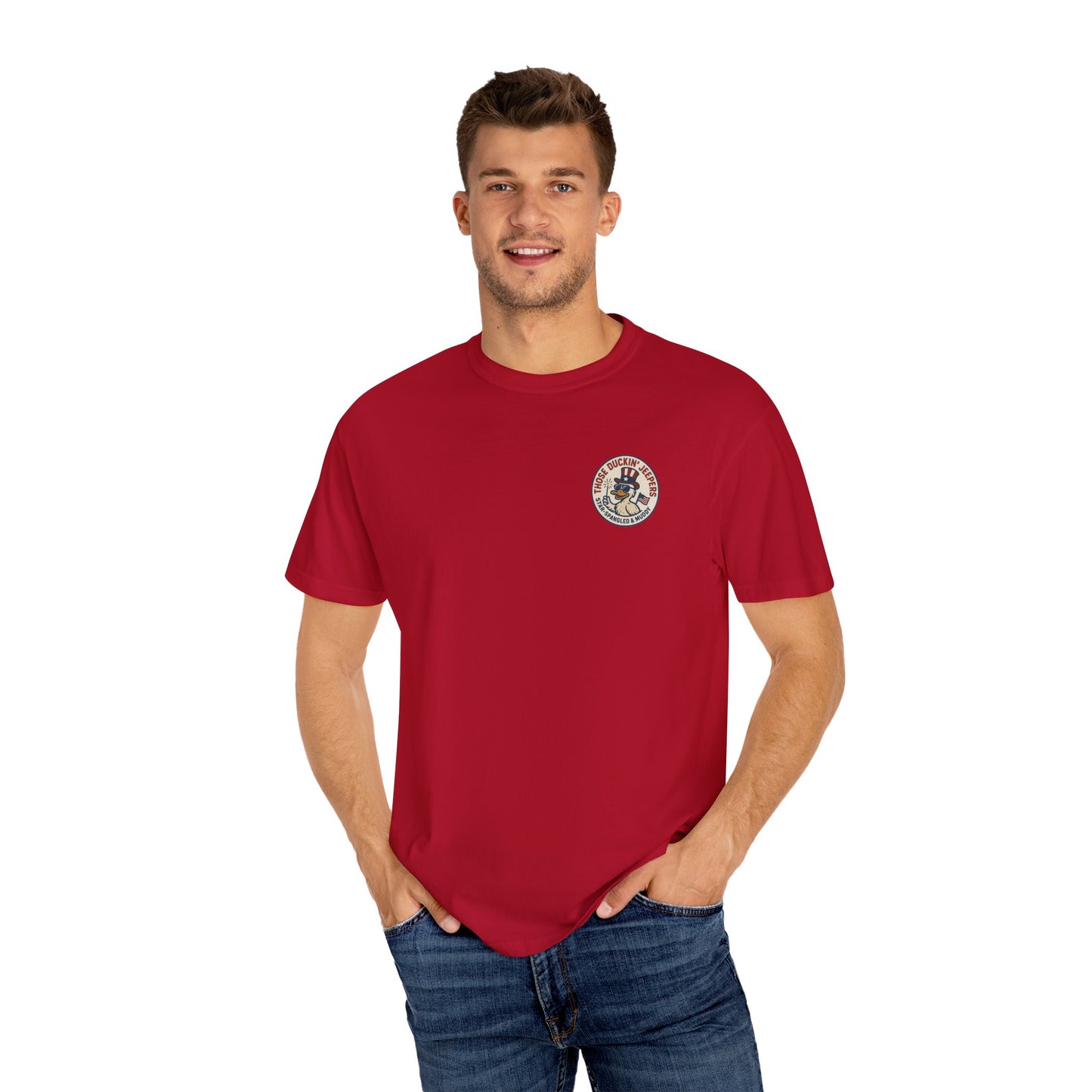 Patriotic Duck T-Shirt, Funny Unisex Tee, 4th of July Shirt, Jeep Lover Gift, Summer Casual Wear