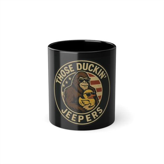 Coffee Mug, Sasquatch Duckin Jeeper Edition, Bigfoot Lover Gift, Funny Jeep…