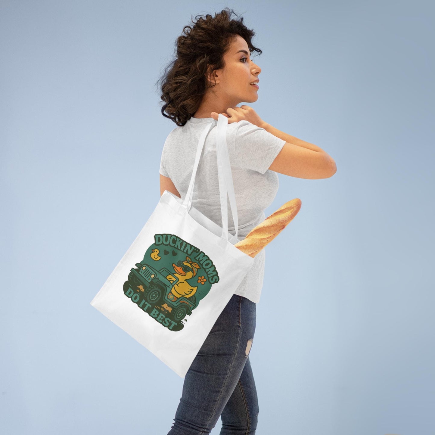 Those Duckin' Moms Tote Bag - Gift for Moms, trail rated, jeep lovers, Duck…