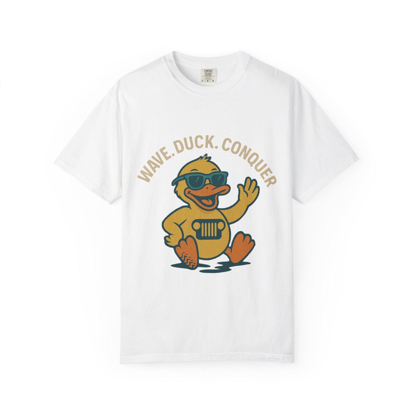Wave. Duck. Conquer. | Unisex Graphic Tee – Casual Summer Shirt with Beach Vibes | Fun Gift for Jeep Lovers & Friends