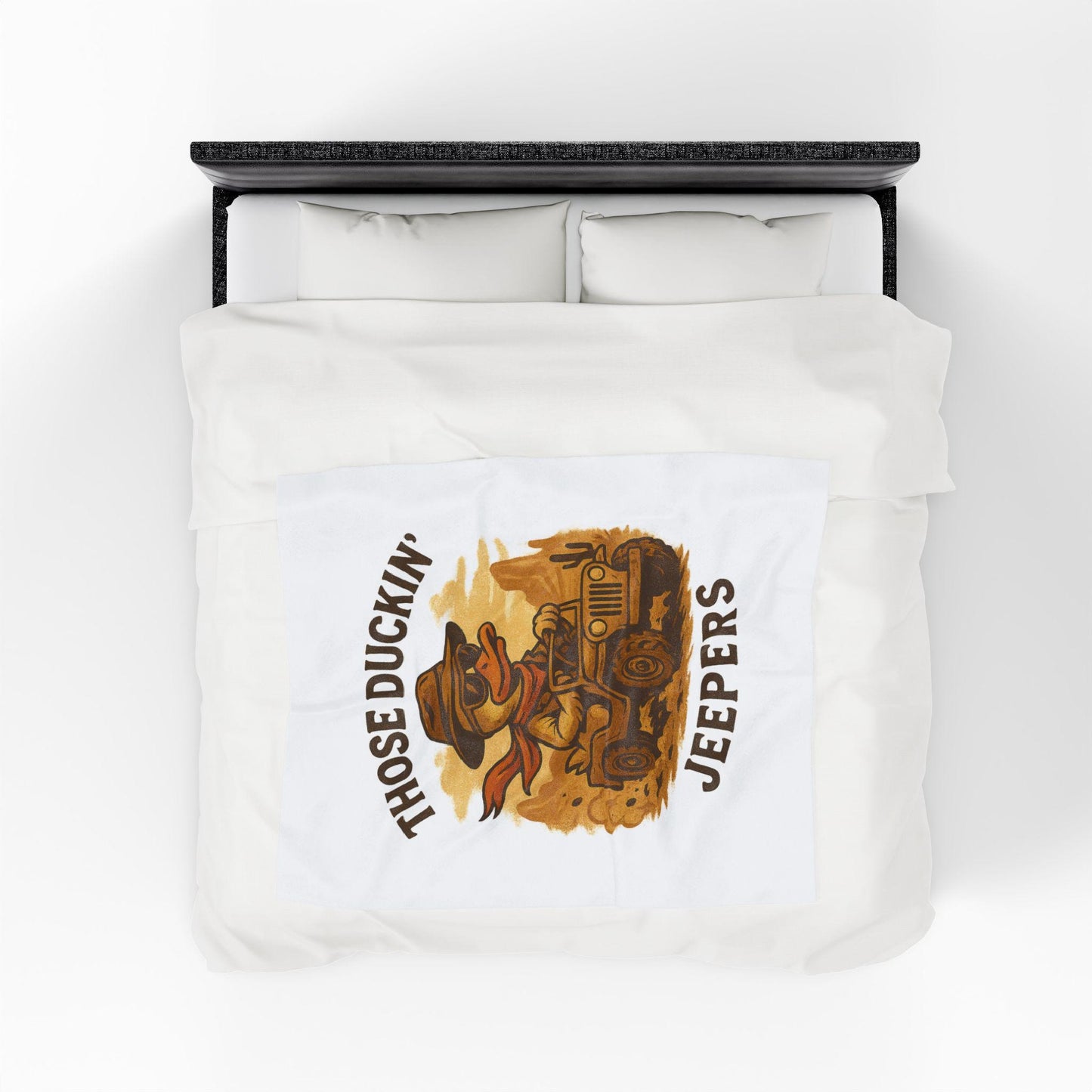 Those Duckin' Jeepers Plush Blanket - Cozy Throw for Outdoor Adventurers, G…