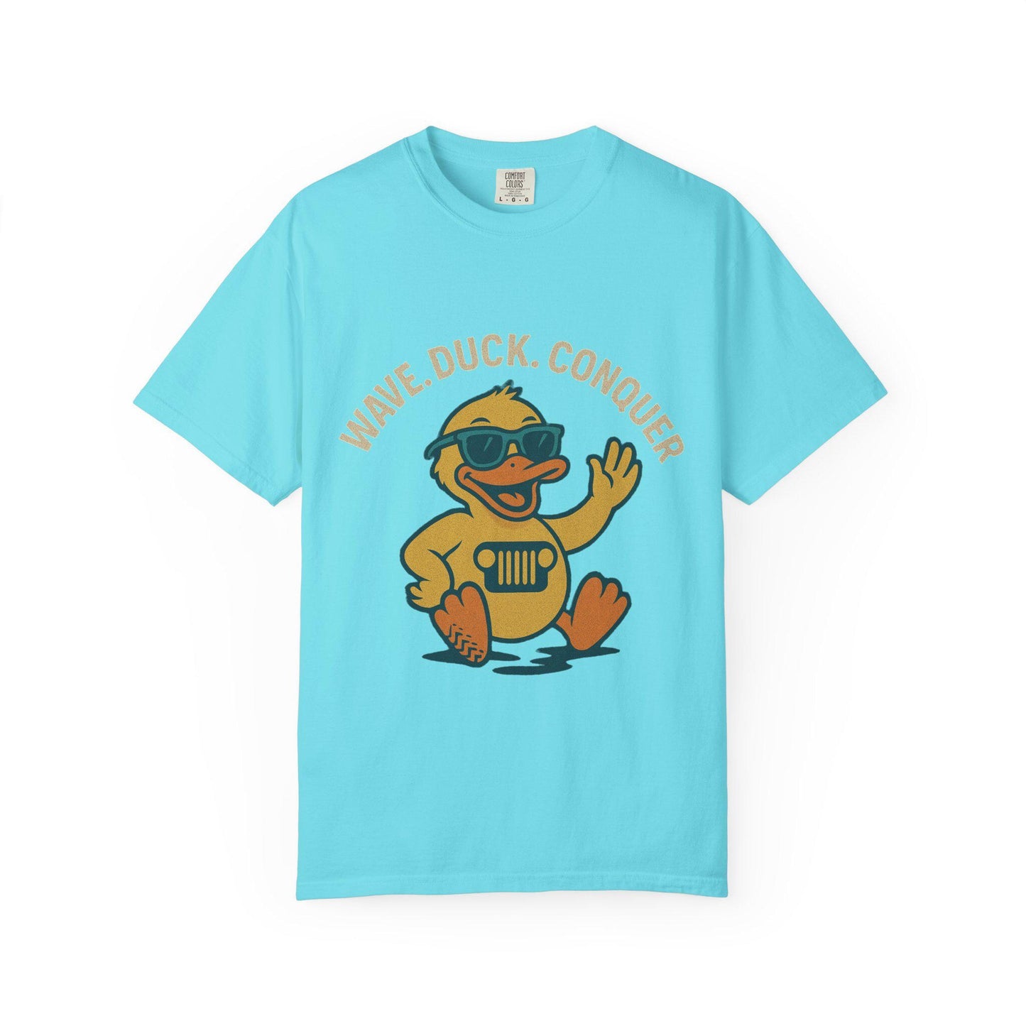 Wave. Duck. Conquer. | Unisex Graphic Tee – Casual Summer Shirt with Beach Vibes | Fun Gift for Jeep Lovers & Friends