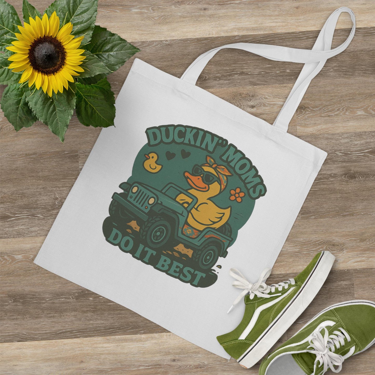 Those Duckin' Moms Tote Bag - Gift for Moms, trail rated, jeep lovers, Duck…